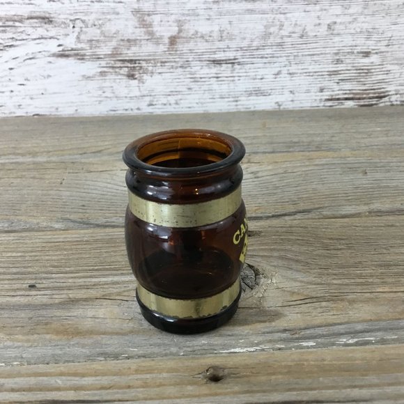 Vintage Brown Glass Canada Souvenir Mini Mug Stein Shot Glass Siestaware - Picture 4 of 8